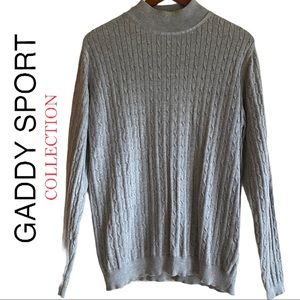 2/$25- GADDY Sport 100% Cotton Mock Neck Knit Top